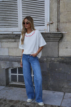 Lizo Embroidered T-Shirt - White