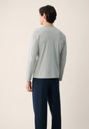 T-Shirt Homme Gris À Manches Longues En Coton - Superbe Gris