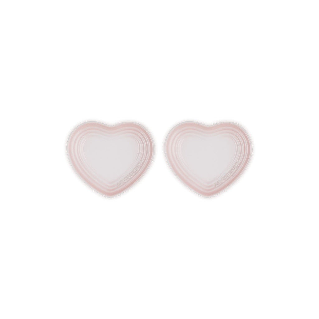 Set 2 Assiettes Cœur - Céramique - 14Cm - Shell Pink