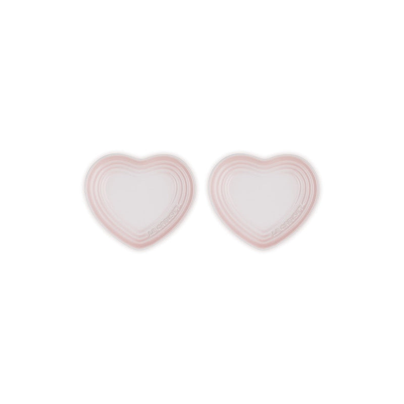 Set 2 Assiettes Cœur - Céramique - 14Cm - Shell Pink