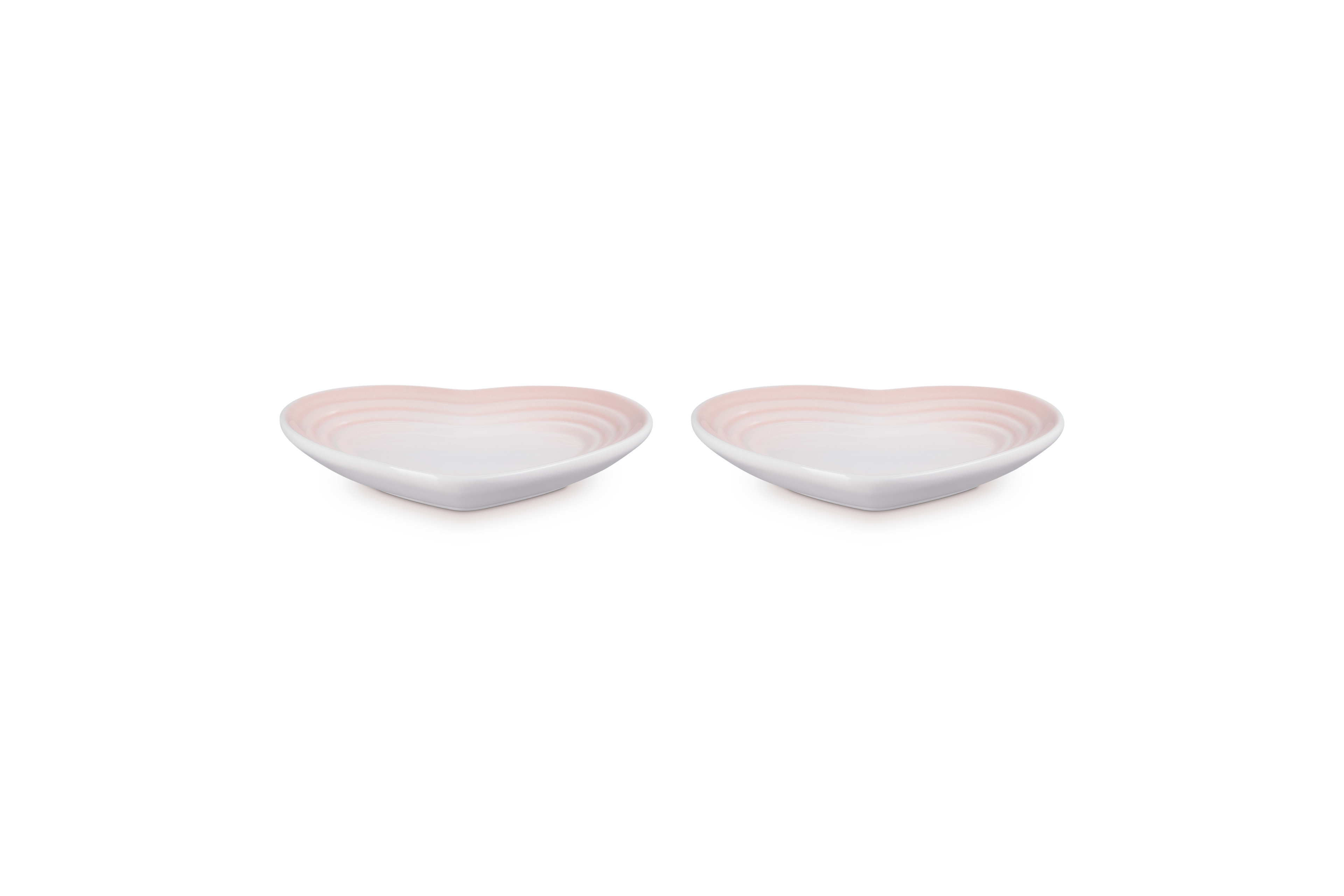 Set 2 Assiettes Cœur - Céramique - 14Cm - Shell Pink