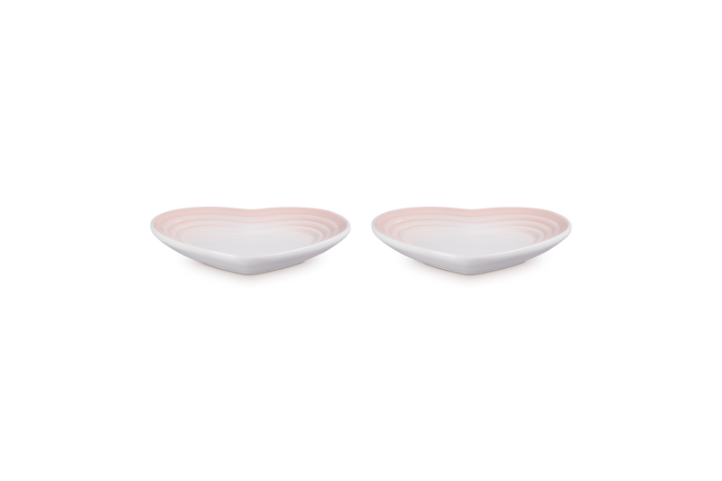 Set 2 Assiettes Cœur - Céramique - 14Cm - Shell Pink