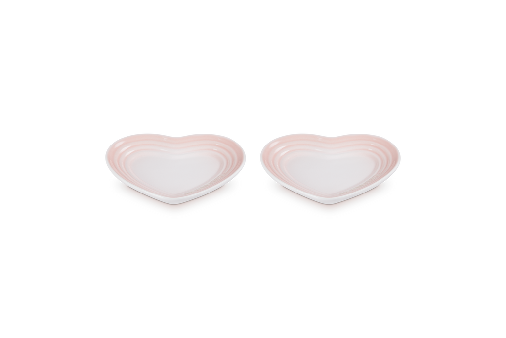 Set 2 Assiettes Cœur - Céramique - 14Cm - Shell Pink