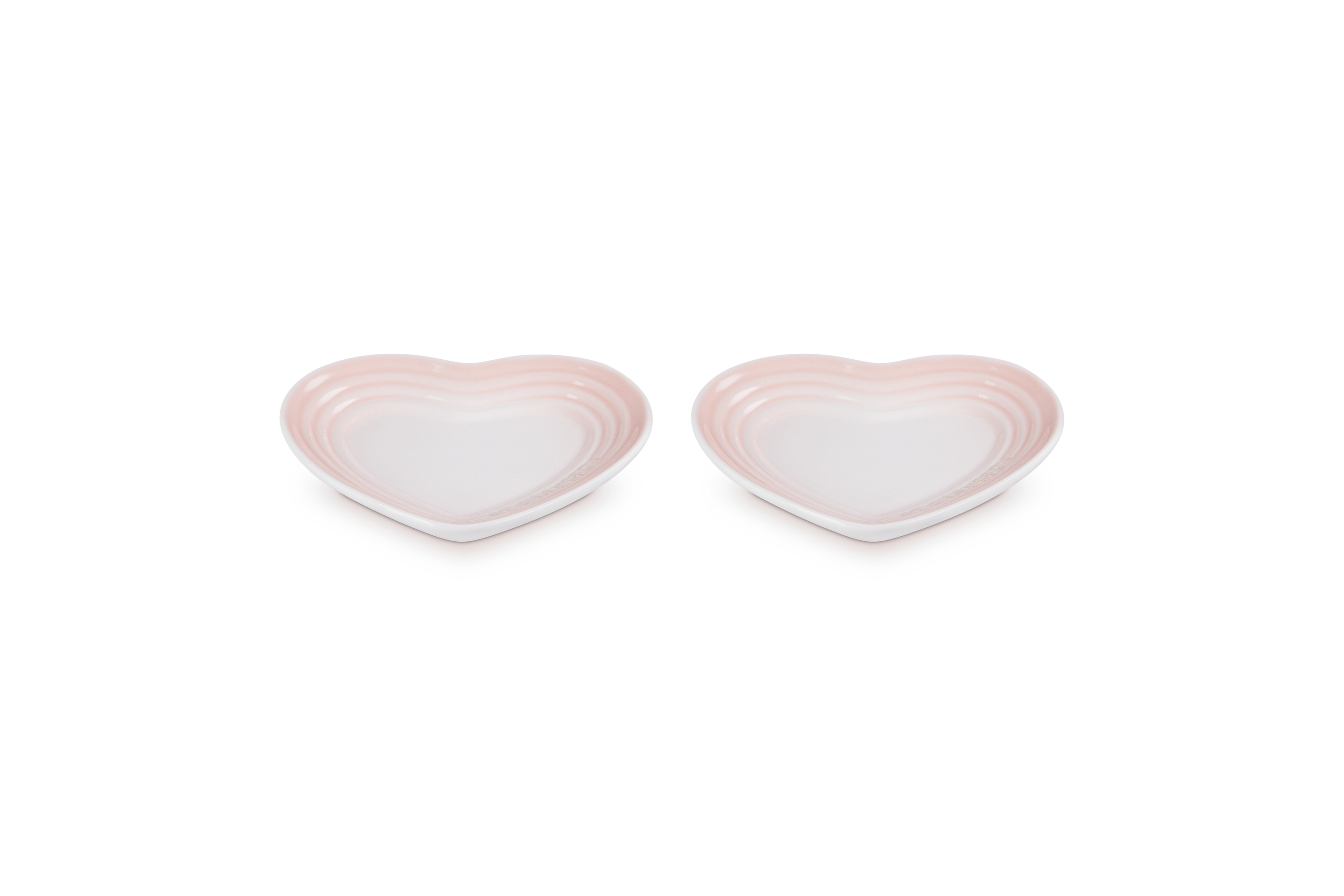Set 2 Assiettes Cœur - Céramique - 14Cm - Shell Pink