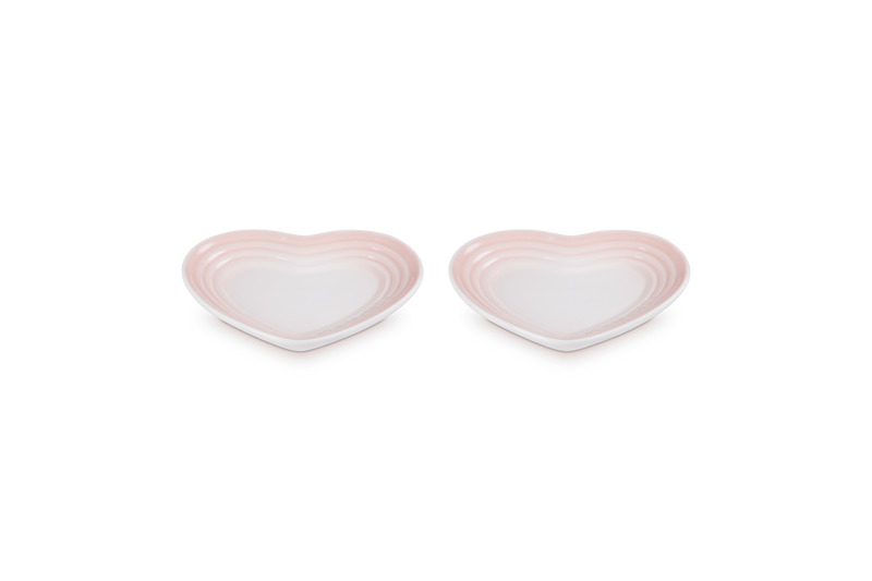 Set 2 Assiettes Cœur - Céramique - 14Cm - Shell Pink