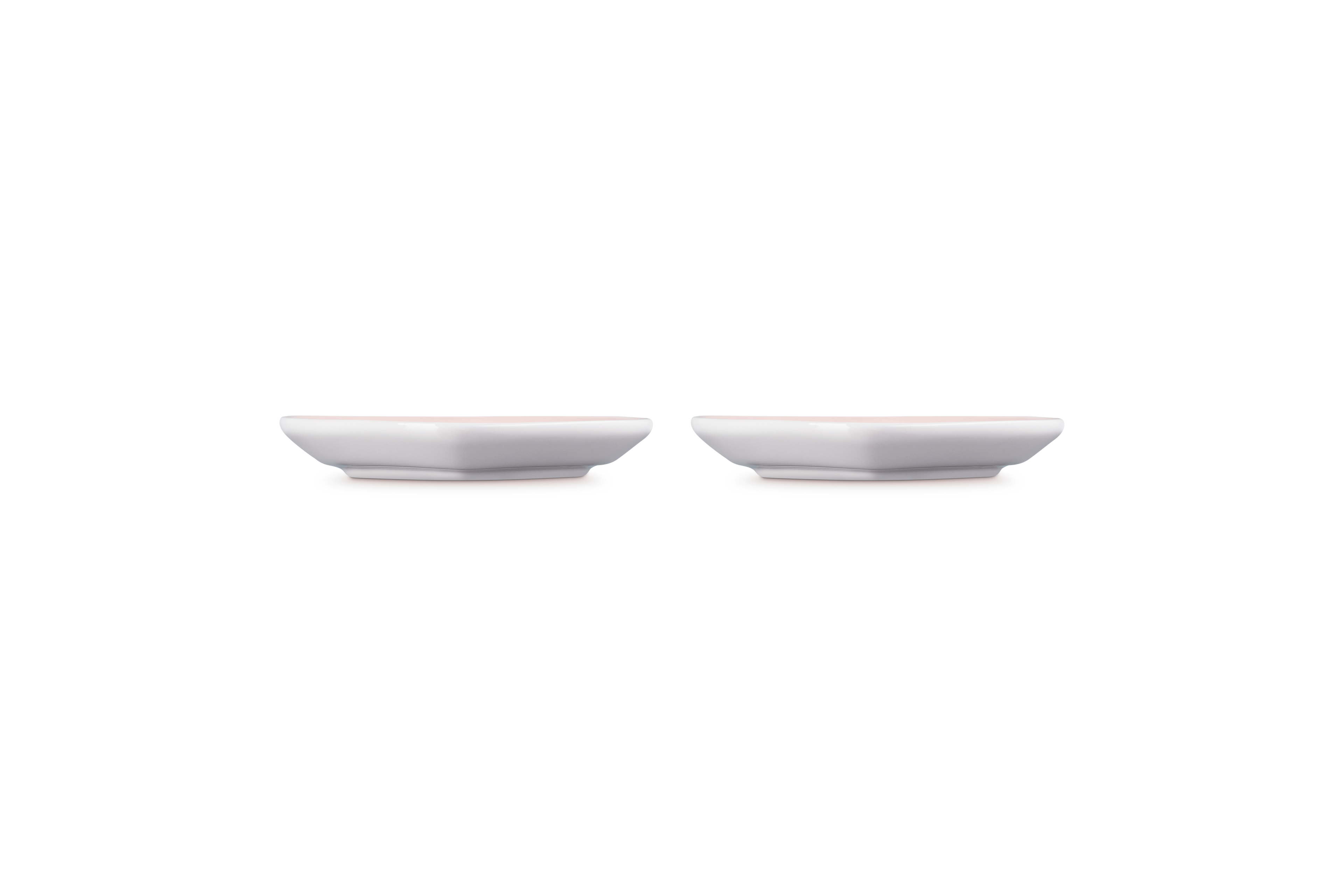 Set 2 Assiettes Cœur - Céramique - 14Cm - Shell Pink