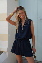 Blouse Sans Manches Siam - Marine