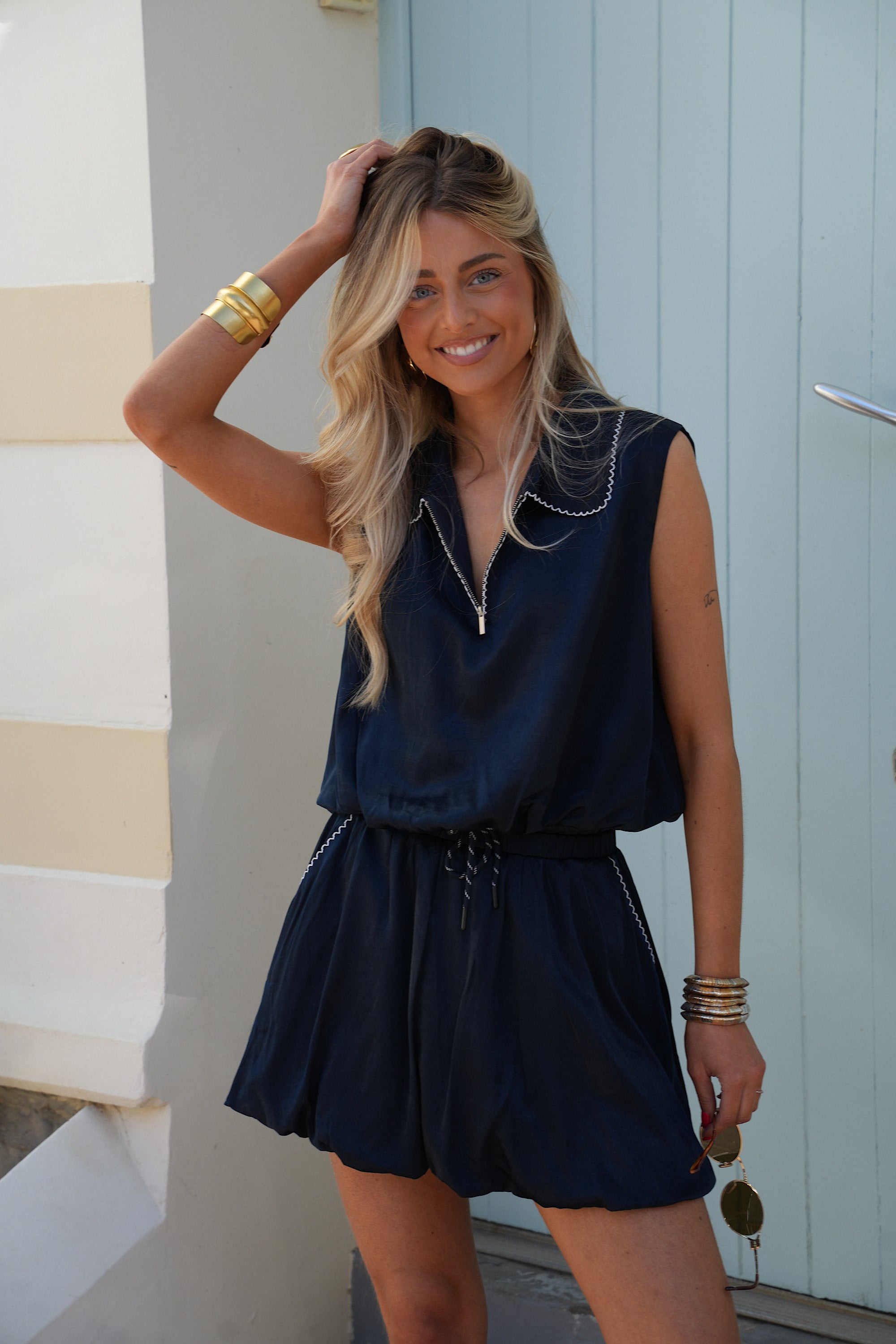 Blouse Sans Manches Siam - Marine