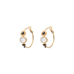 Fujita Hoop Earrings - White