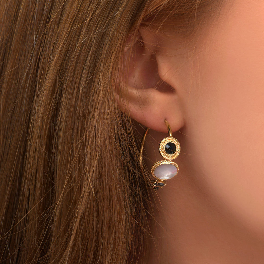 Fujita Hoop Earrings - White