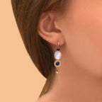 Fujita Sleeper Drop Earrings - White