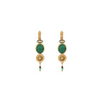 Fujita Fine Sleeper Earrings - Green