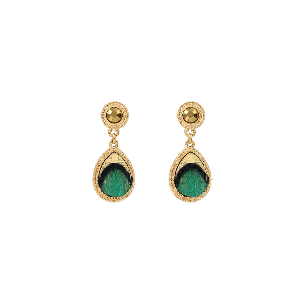 Fujita Post Earrings - Green