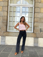 Top En Crochet Marguerite Rose