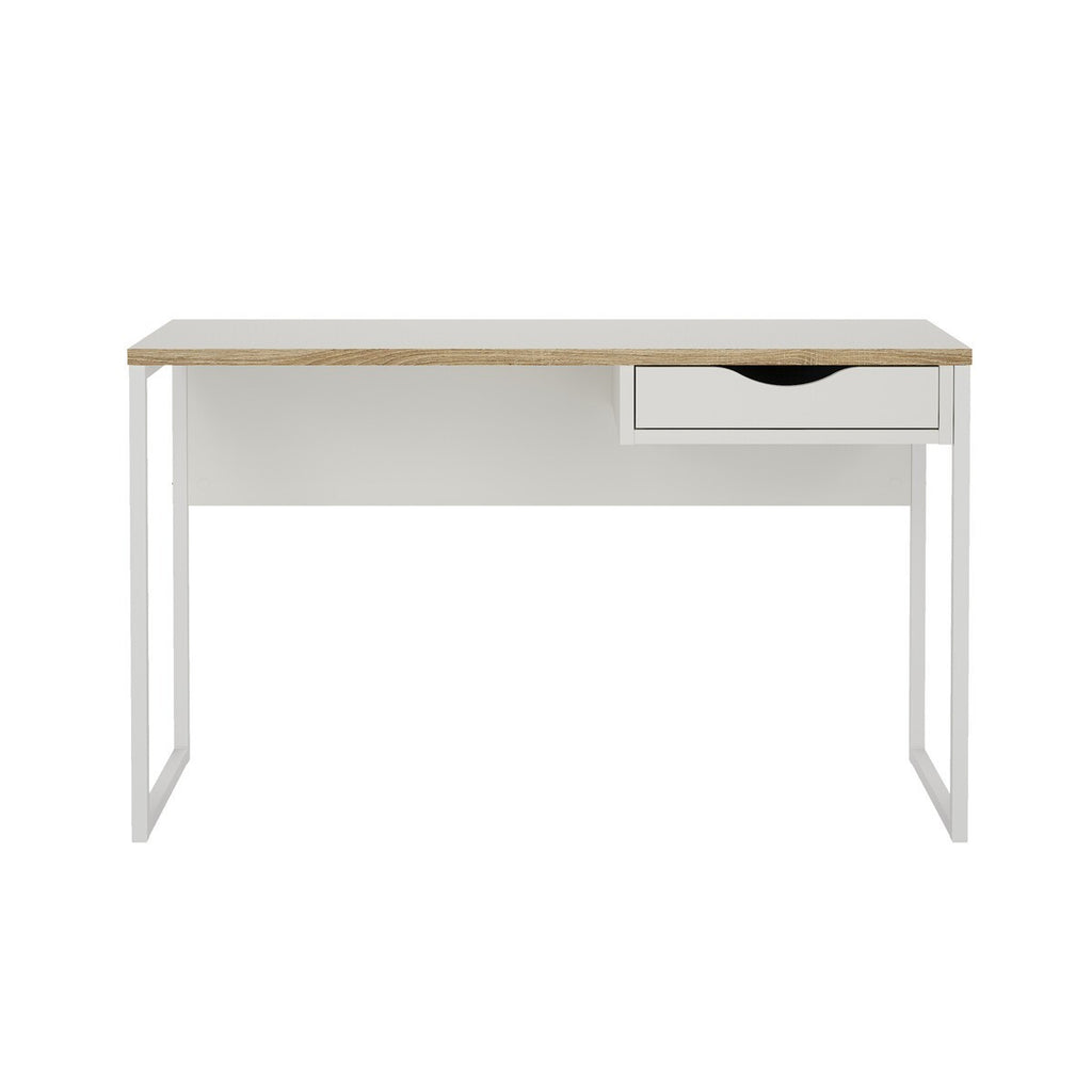 Function - Desk with 1 Drawer and Metal Legs - White