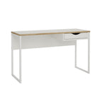 Function - Desk with 1 Drawer and Metal Legs - White