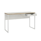 Function - Desk with 1 Drawer and Metal Legs - White