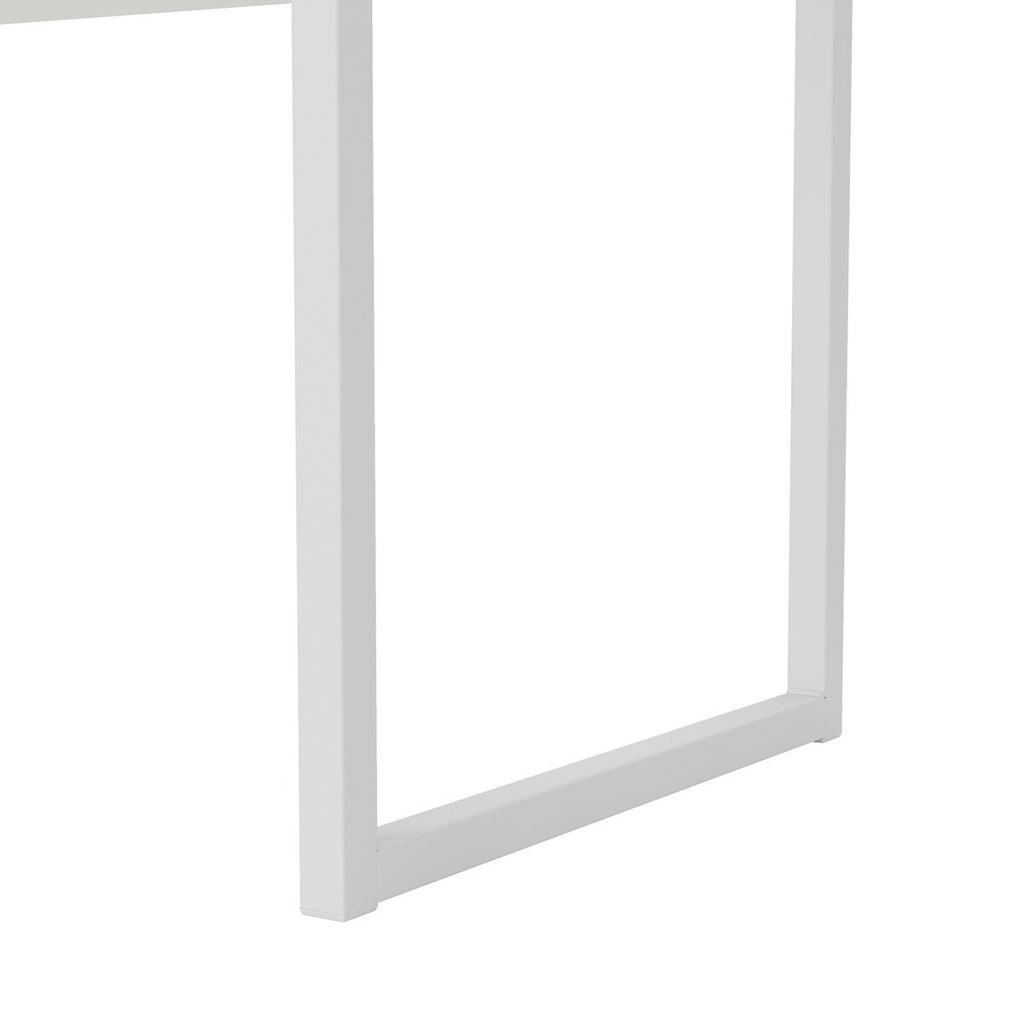 Function - Desk with 1 Drawer and Metal Legs - White