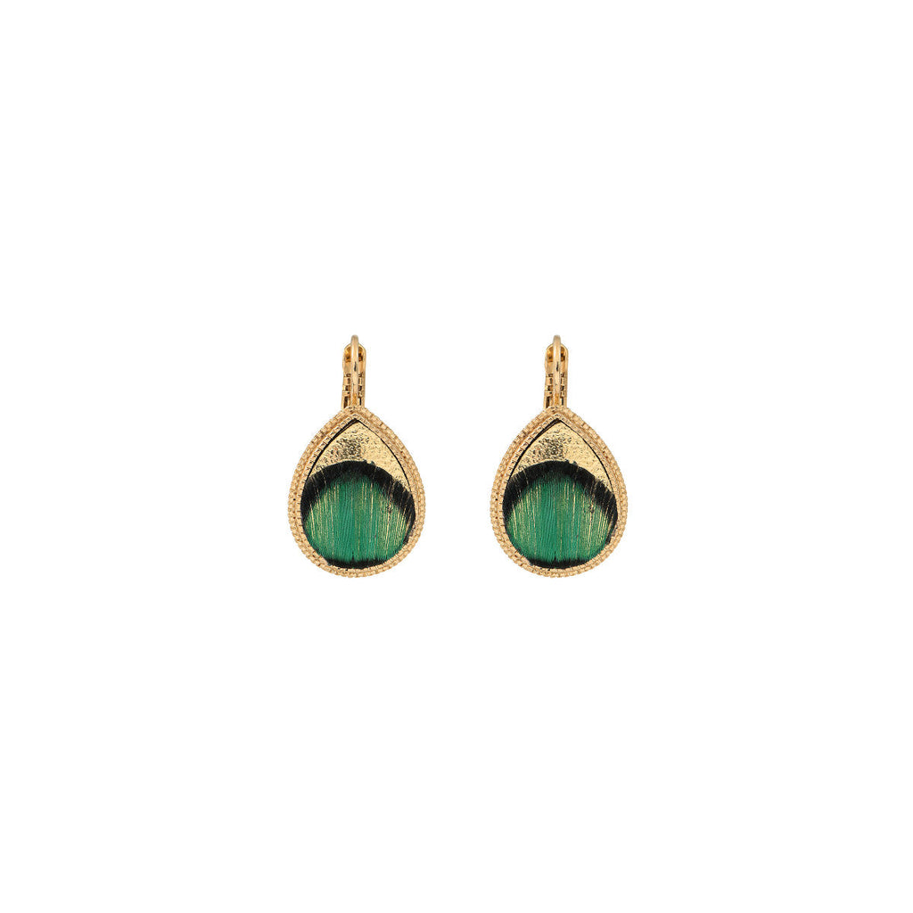Fujita Stud Earrings - Green
