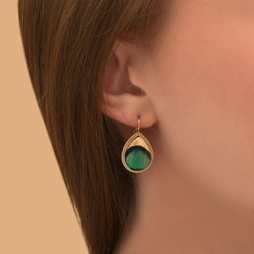 Fujita Stud Earrings - Green