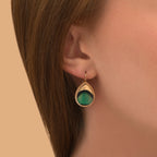 Fujita Stud Earrings - Green