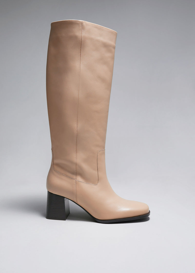 Zapatos Pixie Hs Bota Tacón - Beige - Mujer