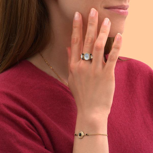 Pulsera Fina Ajustable Fujita - Blanco