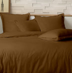 Completo letto - 3 pezzi - 100% percalle di cotone - Mura - Ocra
