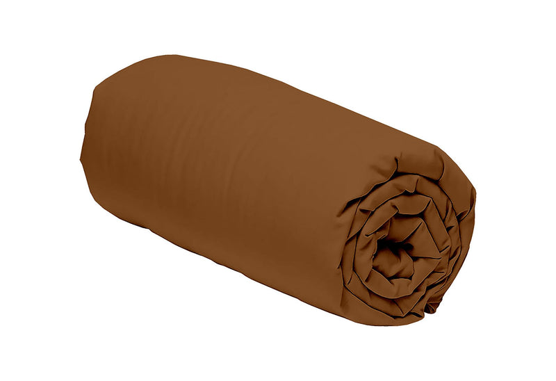 Mura Fitted Sheet - 100% Cotton Percale 80 Thread Count - Ocher