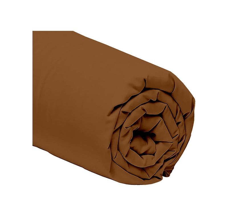 Mura Fitted Sheet - 100% Cotton Percale 80 Thread Count - Ocher