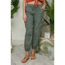 Autour Du Lin - Pantalon - Kaki - Femme