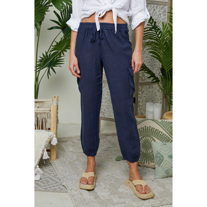 Autour Du Lin - Pantalones - Azul marino - Mujeres