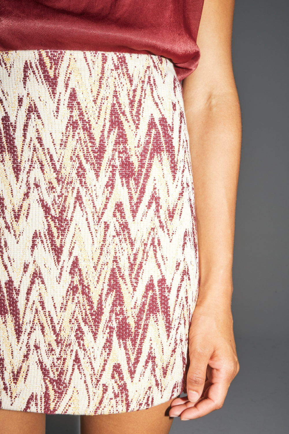 The Stella Mini Skirt In Tweed Made From Recycled Yarns