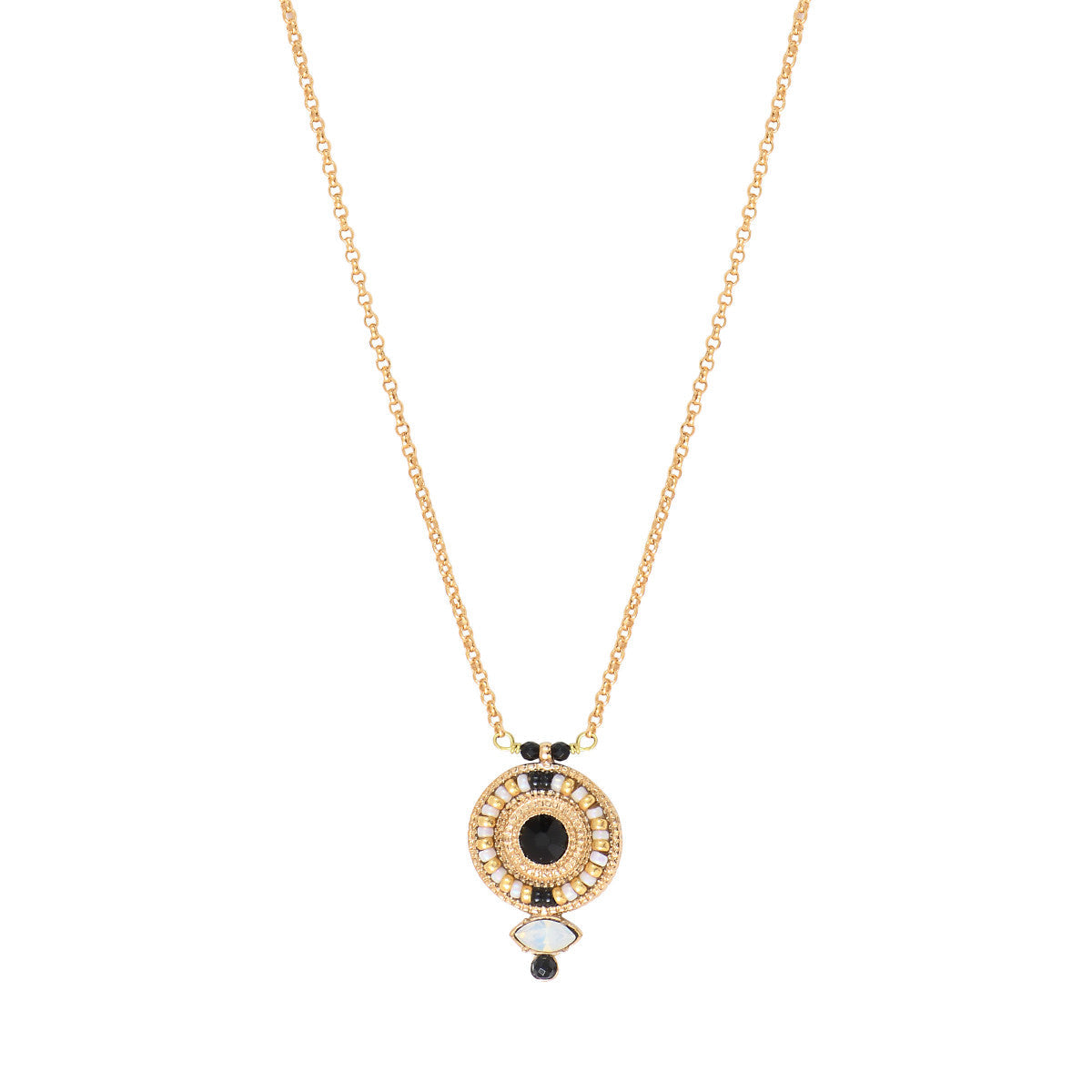 Collar Fino con Colgante Fujita - Blanco