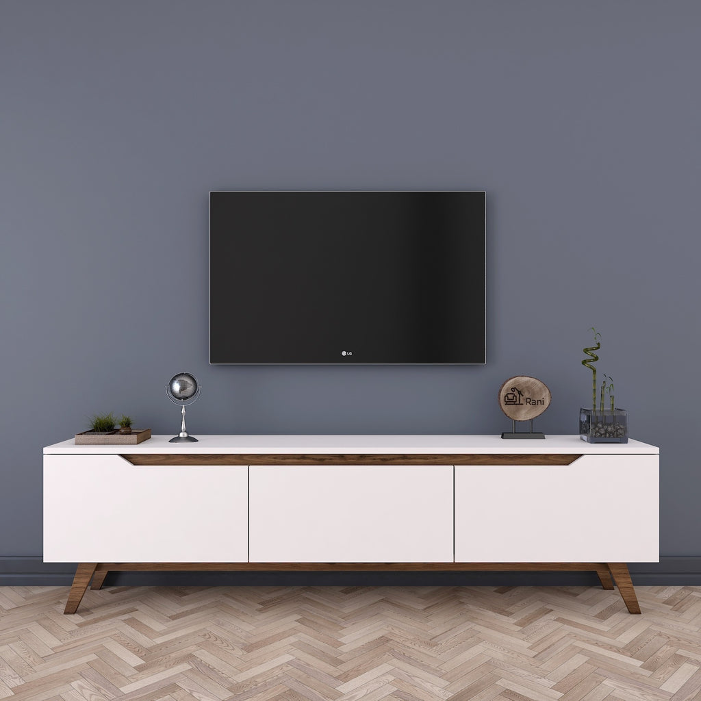 Meubles Tv D1 - Blanc / Noyer