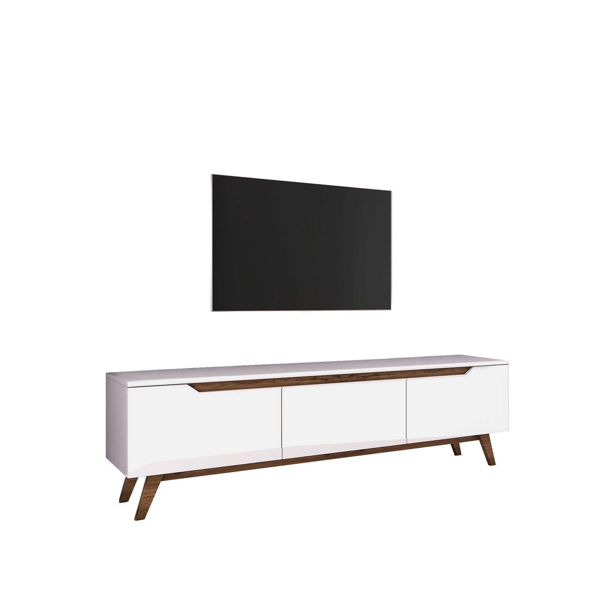 Meubles Tv D1 - Blanc / Noyer