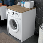 Meubles Lave-Linge Kd103 - Noyer / Blanc