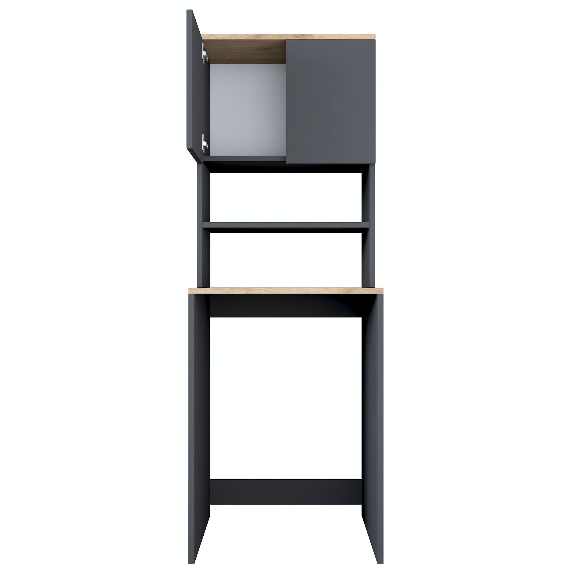 Meubles Lave-Linge Kd101 - Noyer / Anthracite