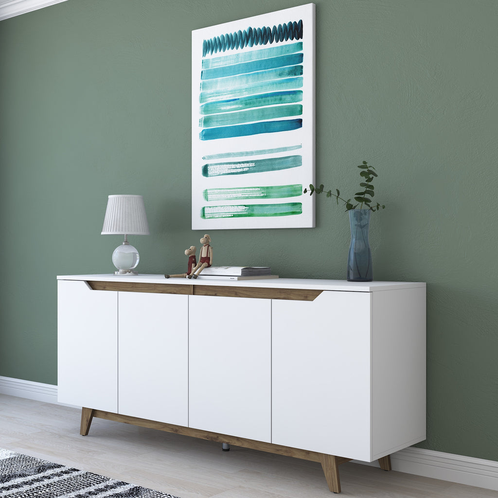 Consoles Gd102 - Blanc / Noyer