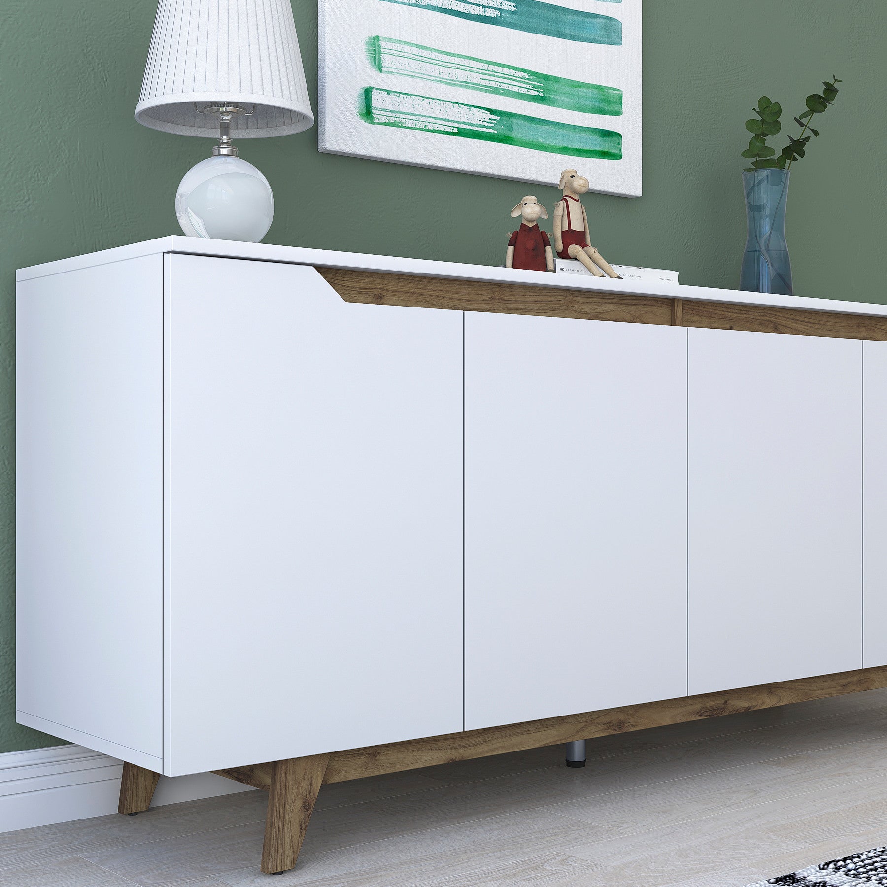 Consoles Gd102 - Blanc / Noyer