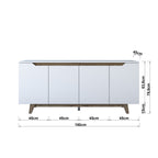 Consoles Gd102 - Blanc / Noyer