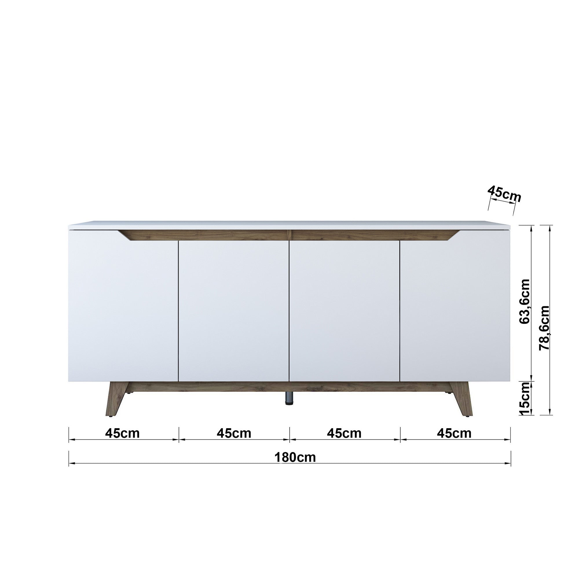 Consoles Gd102 - Blanc / Noyer