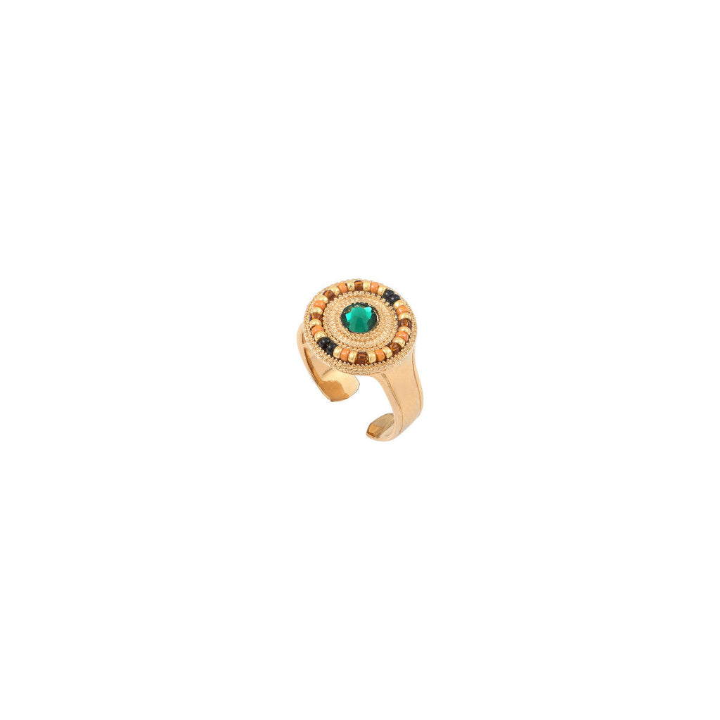 Anillo Fino Ajustable Fujita - Verde