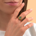 Anillo Fino Ajustable Fujita - Verde
