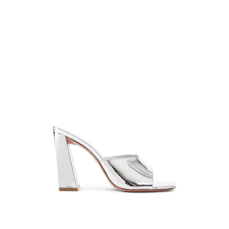 Mules - Amina Muaddi Brigitte 95 Mirror - Silver