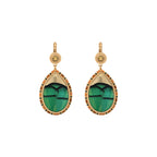 Fujita Drop Sleeper Earrings - Green