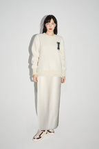 The Blake Preppy White Maxi Skirt