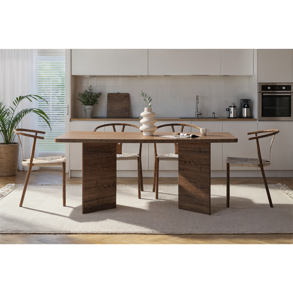 Loft Dining Table Without Extension - Walnut
