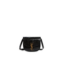 Saint Laurent - Kaia Croco Shoulder Bag - Black