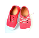 Chaussures Baskets Tennis En Toiles À Lacets Et Élastiques - Rose Fraise - Mixte